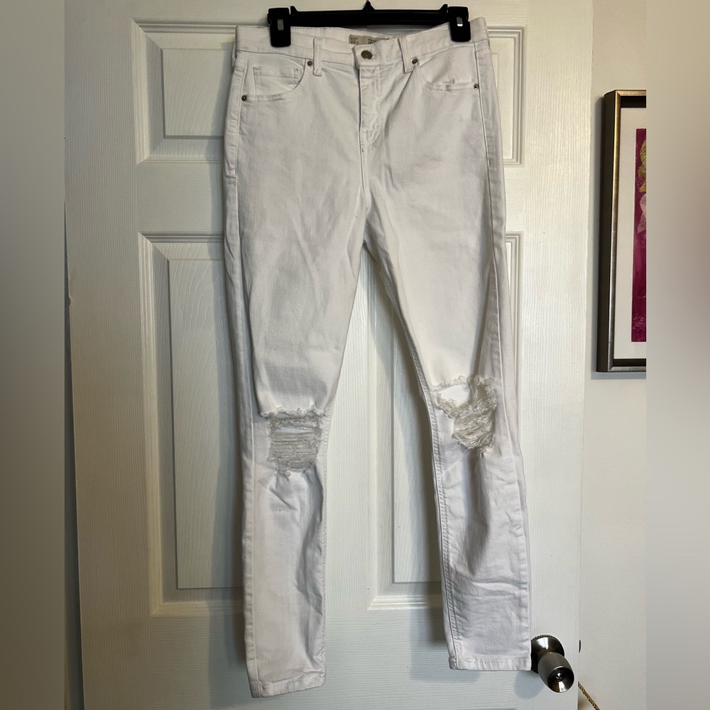 Topshop Moto Jamie White Skinny Jeans